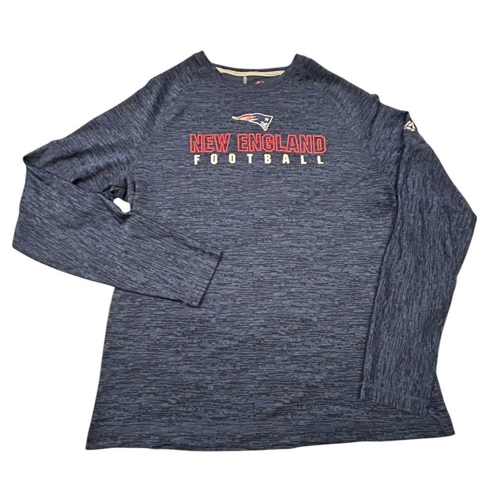 Majestic Cool Base Men’s New England Patriots Football Long Sleeve‎ Navy Shirt L